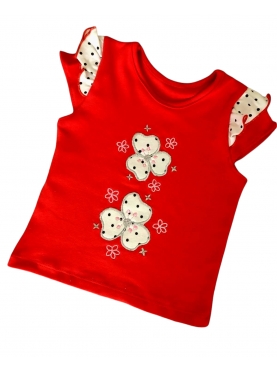 Блуза для девочки (красная) / 0-1305-5